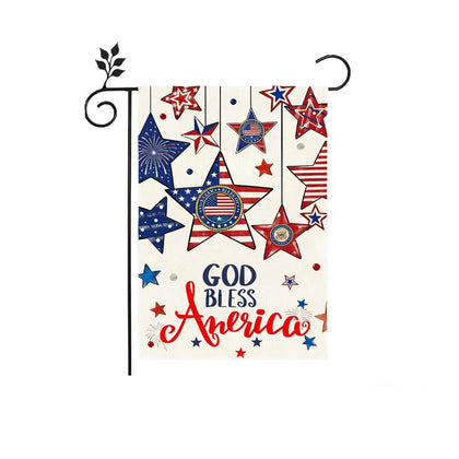 TZIFQO God Bless America garden flag, 12x18, ideal for outdoor display and curb appeal.