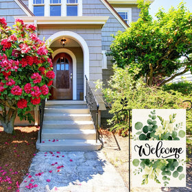 TZIFQO Spring garden flag adds colorful seasonal charm to your entry.