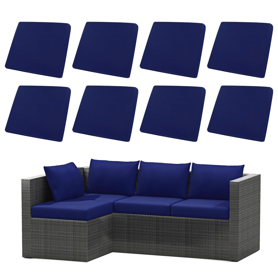 U'Artlines blue cushion cover front view shows waterproof protection for outdoor cushions