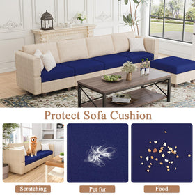 U'Artlines blue fabric close-up demonstrates durable, washable material