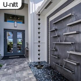 U-nitt birdbath-use turns the basin into a charming outdoor centerpiece.