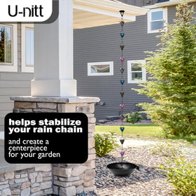 U-nitt rainchain installation highlights an elegant, easy upgrade to water collection.