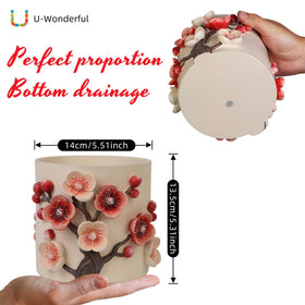 U WONDERFUL Drainage hole with removable plug for easy watering