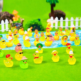 U-Zimikee duck wearing a hat adds whimsy to mini scenes