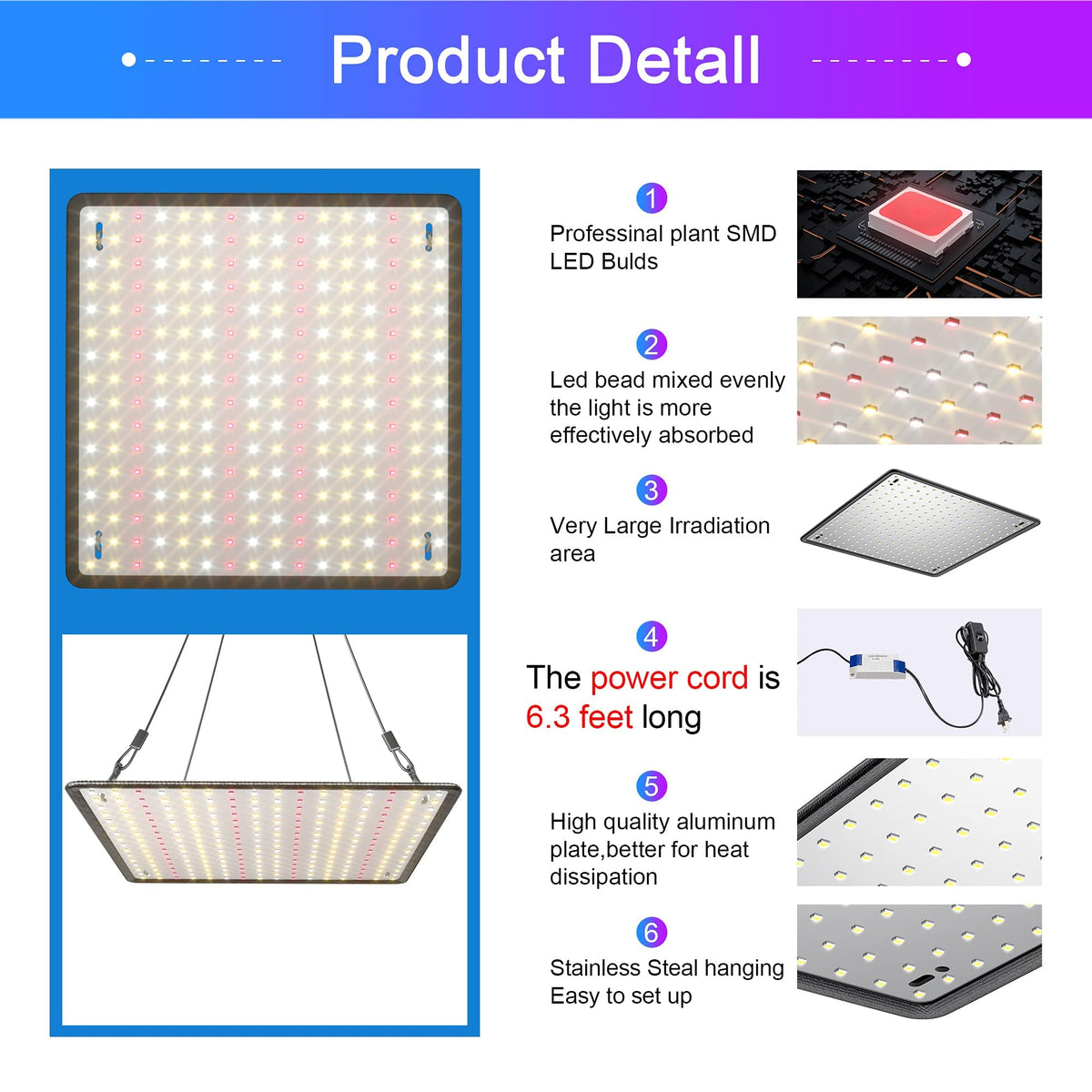 Uallhome 2-pack sunlike spectrum provides plant-friendly light for healthy growth