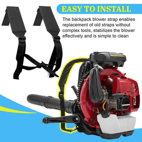 Versatile straps support other equipment like snow blowers or toolboxes