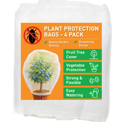 UB-STORE fruit netting 4x4.5 ft pack protects plants from pests while staying breathable.