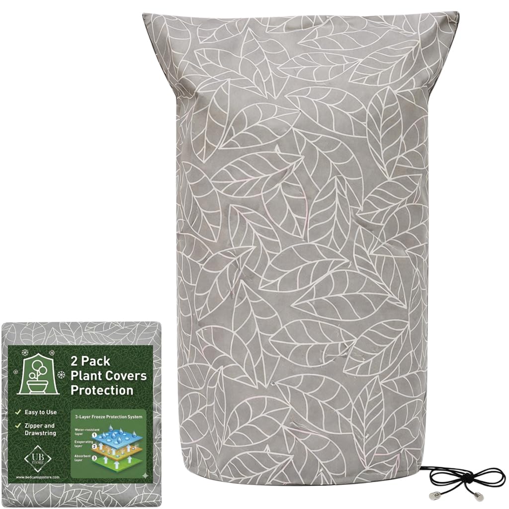 UB-STORE plant cover 47x71 brown protects outdoor plants from cold and wind.