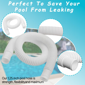 UBANTE 1-1/4 inch pool hose compatibility enables versatile use with many pumps