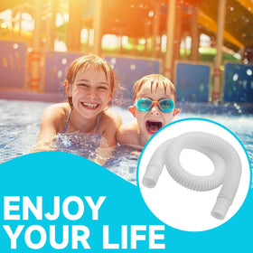 UBANTE above-ground pool setup with pool hose and clamps ready for use