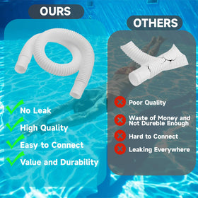 UBANTE hose id 1-25 inch illustrates compatibility with standard above-ground pools