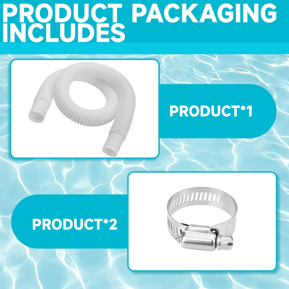 UBANTE pool hose corrugated body offers flexibility without kinking in sun