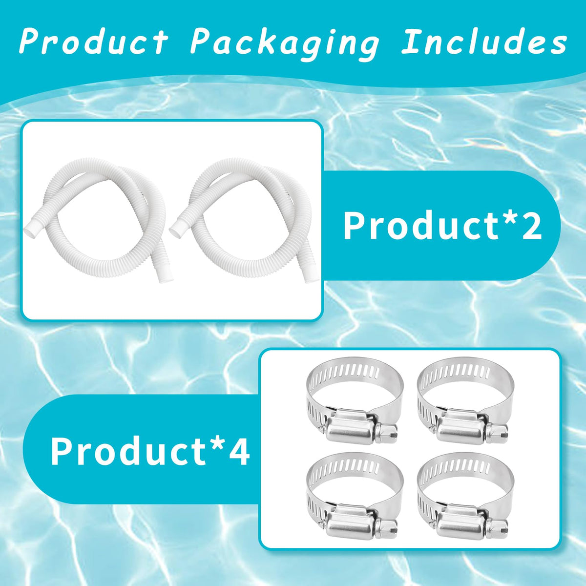 UBANTE stainless steel clamps secure hose to pump for reliable sturdy connections