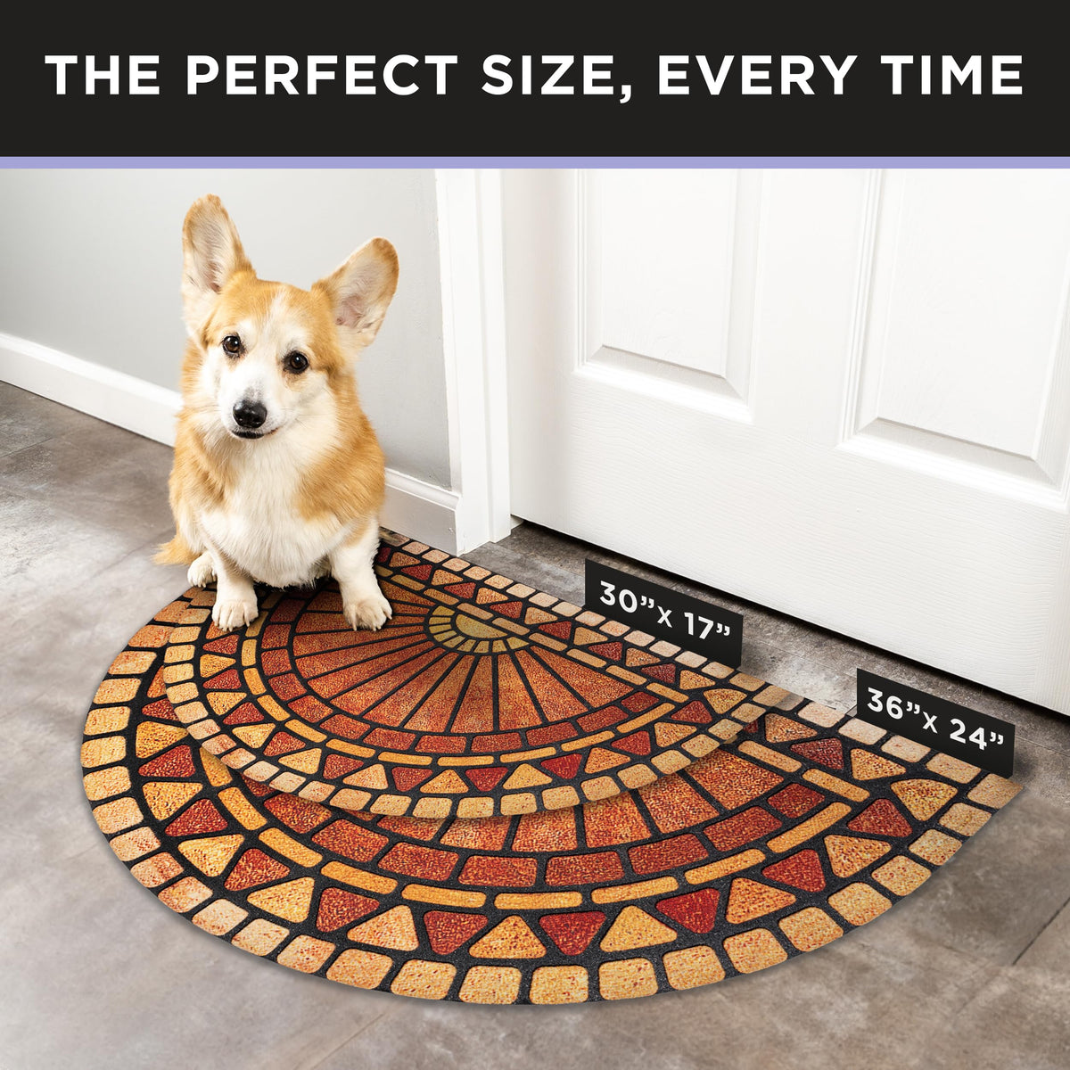 ubdyo Anti-slip rubber backing prevents sliding in wet conditions at entryways.
