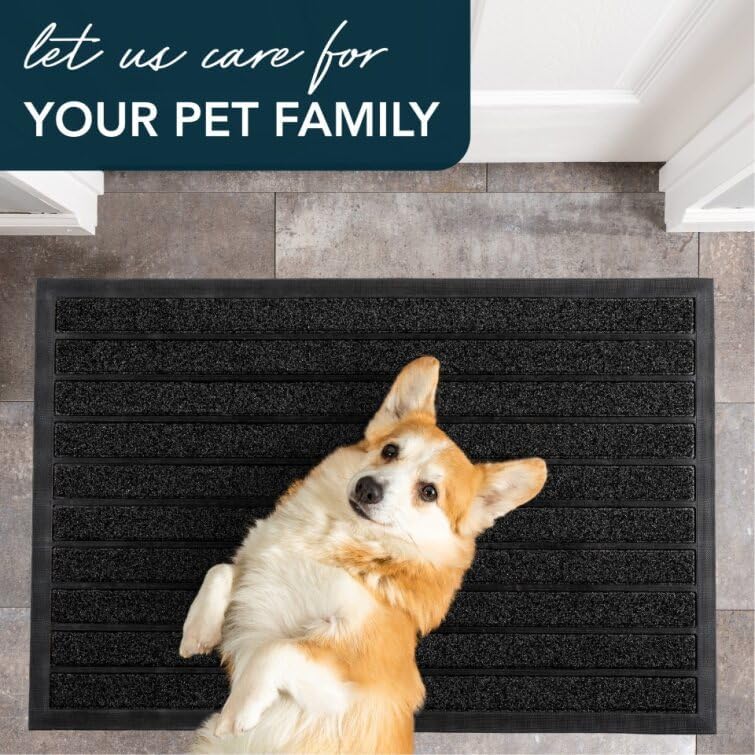 UBDYO bright black entry mat complements outdoor and indoor spaces