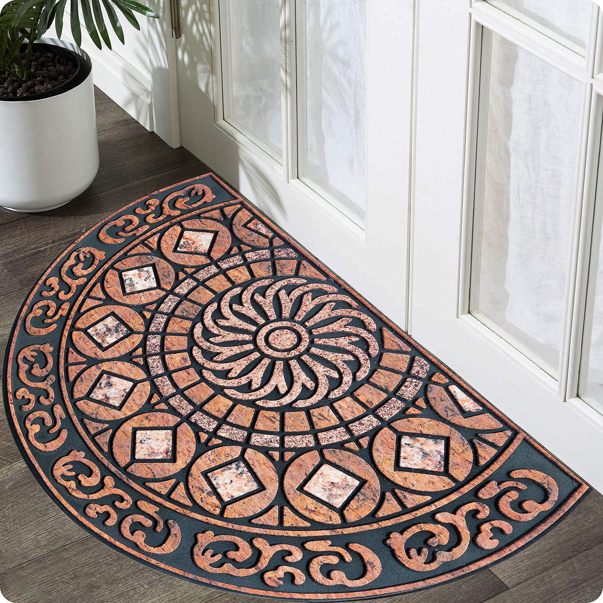 ubdyo dirt-trapping entryway mat for busy porches and mudrooms.