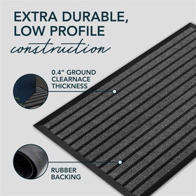 ubdyo low-profile mat fits under doors with ease