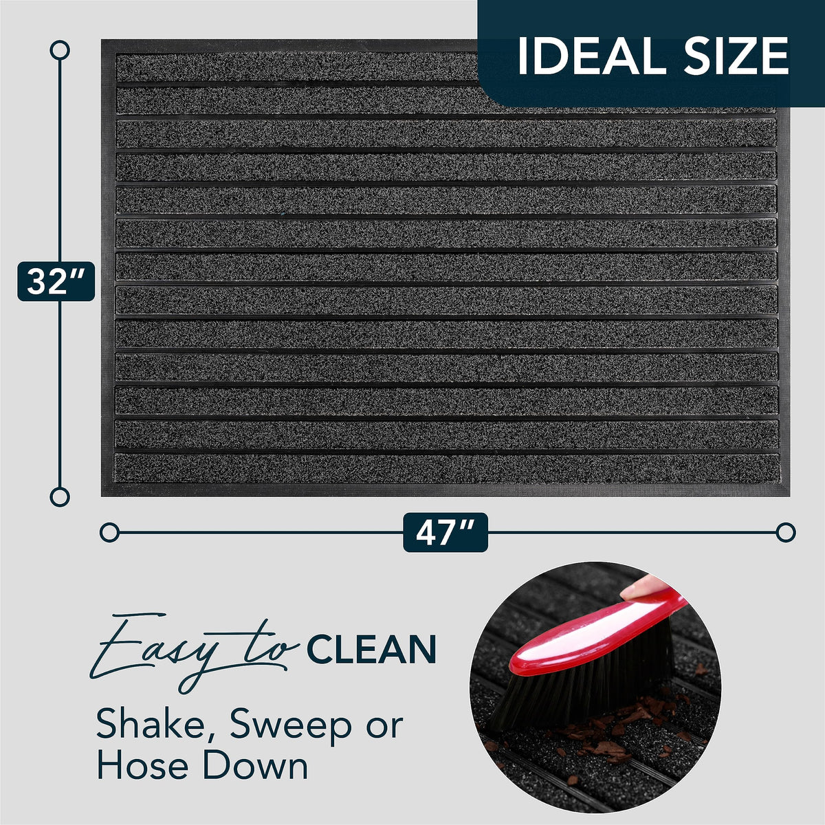 UBDYO door mat non-slip rubber back provides stable footing in wet weather