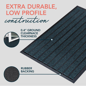 UBDYO easy-clean outdoor mat, rinse and shake away dirt.