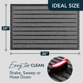 UBDYO non-slip door mat with rubber backing for stable footing in wet conditions