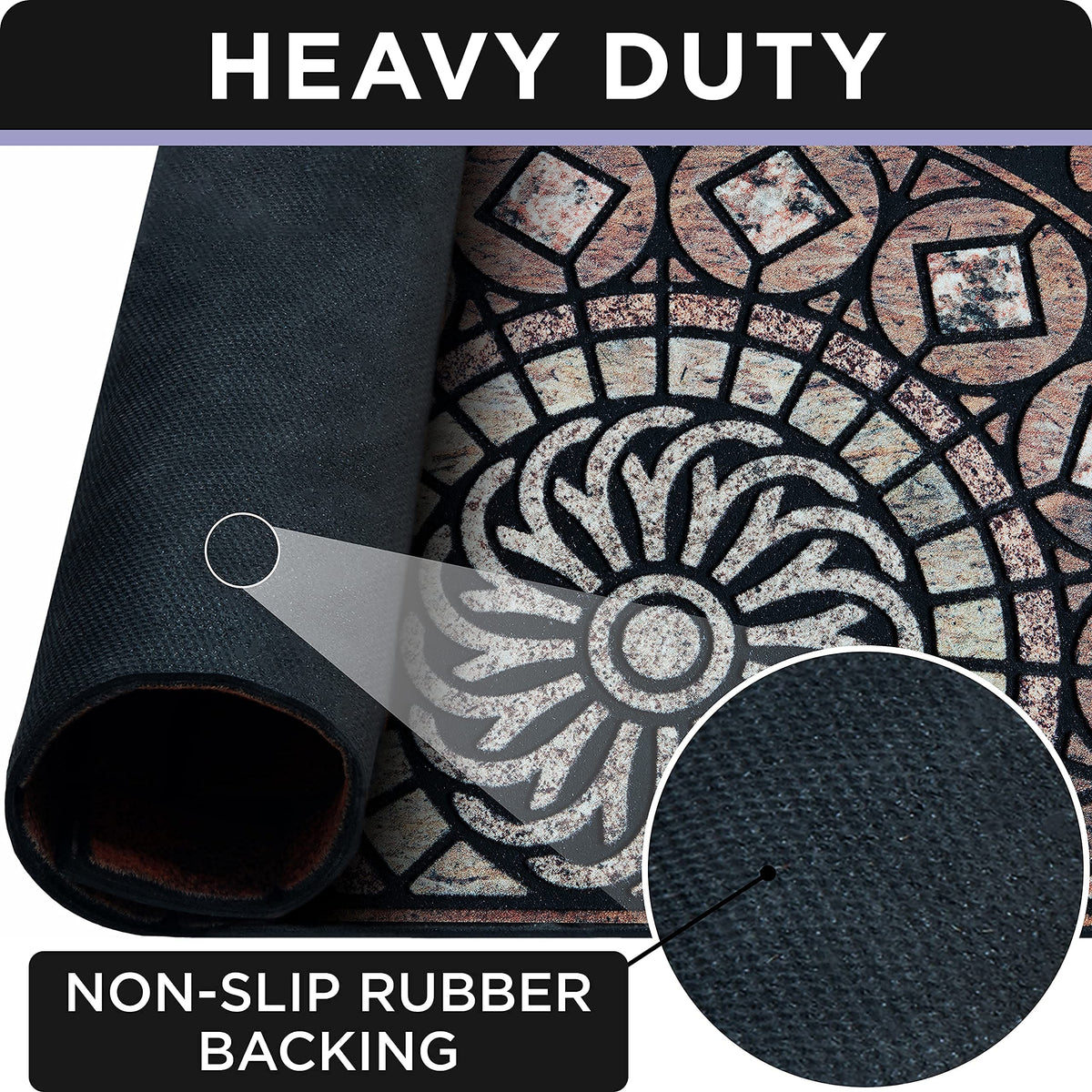 ubdyo Low-profile 0.5-inch mat fits under doors without obstruction