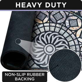 ubdyo non-slip rubber backing keeps the mat secure in high-traffic areas