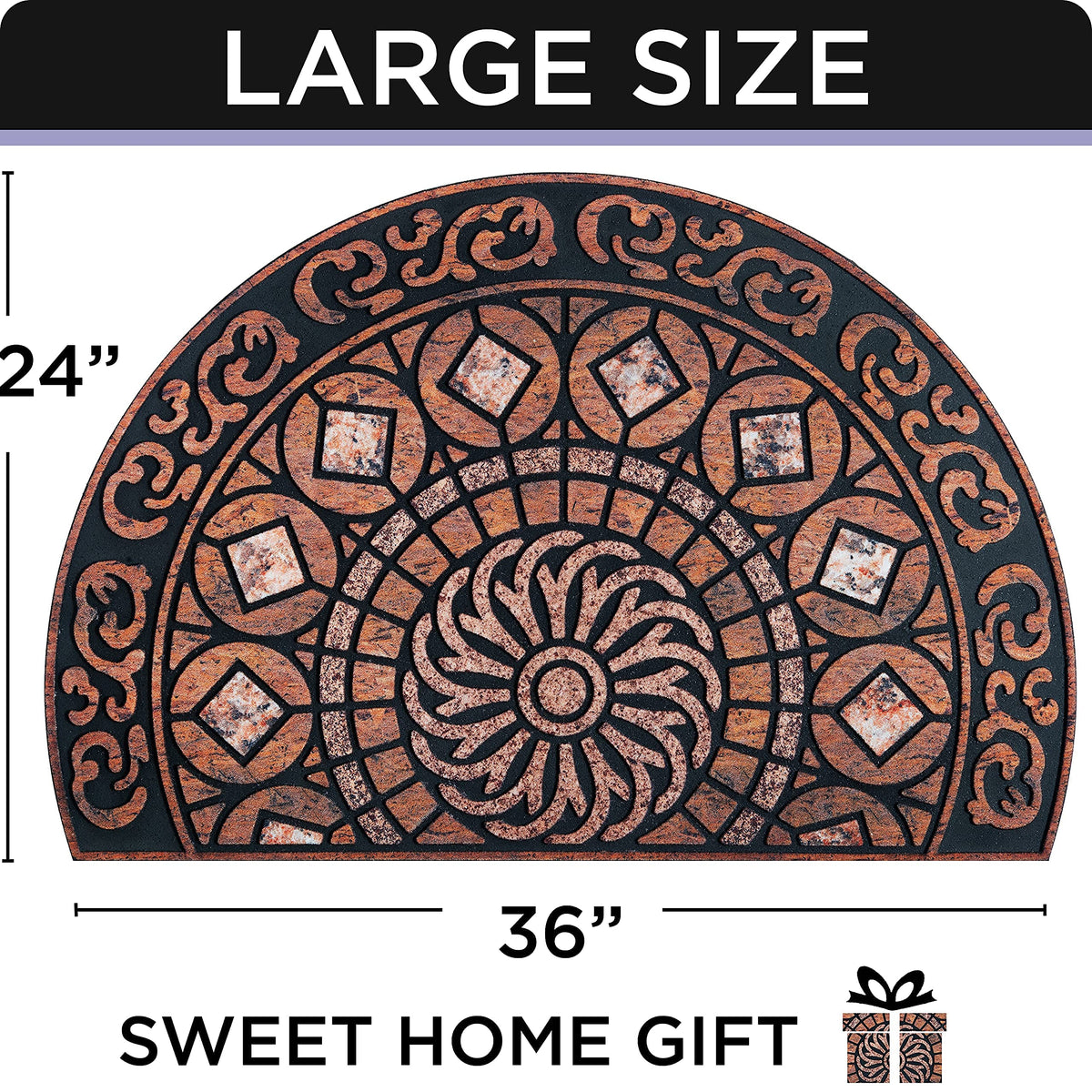 ubdyo outdoor entrance mat traps dirt at the threshold, reducing indoor mess.