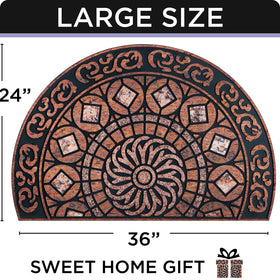 ubdyo outdoor entrance mat traps dirt at the threshold, reducing indoor mess.