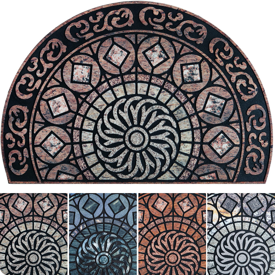 ubdyo Welcome in Style mat with inviting pattern traps dirt at the entrance