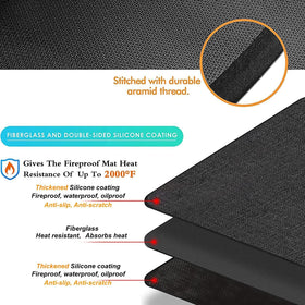 UBeesize easy-clean mat stays tidy after grilling sessions.