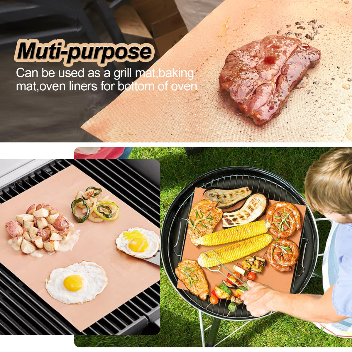 UBeesize mats fit gas, charcoal, electric grills and infrared grills.
