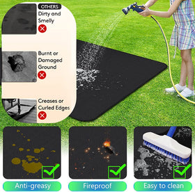 UBeesize grill pad is waterproof and oil-proof for easy cleanup.