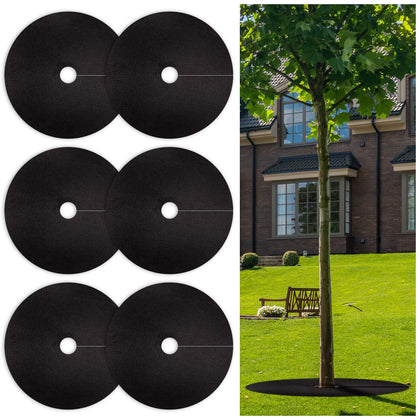 UCandy 32.5-inch tree mulch ring pack ready for weed control around young trees.