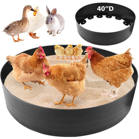 UCandy Chicken Dust Bath Tub with 40-inch diameter for spacious communal dust bathing