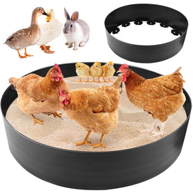 UCandy chicken dust bath tub shown as versatile coop and garden accessory