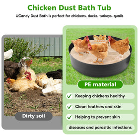 UCandy PE material dust bath tub is BPA-free and durable