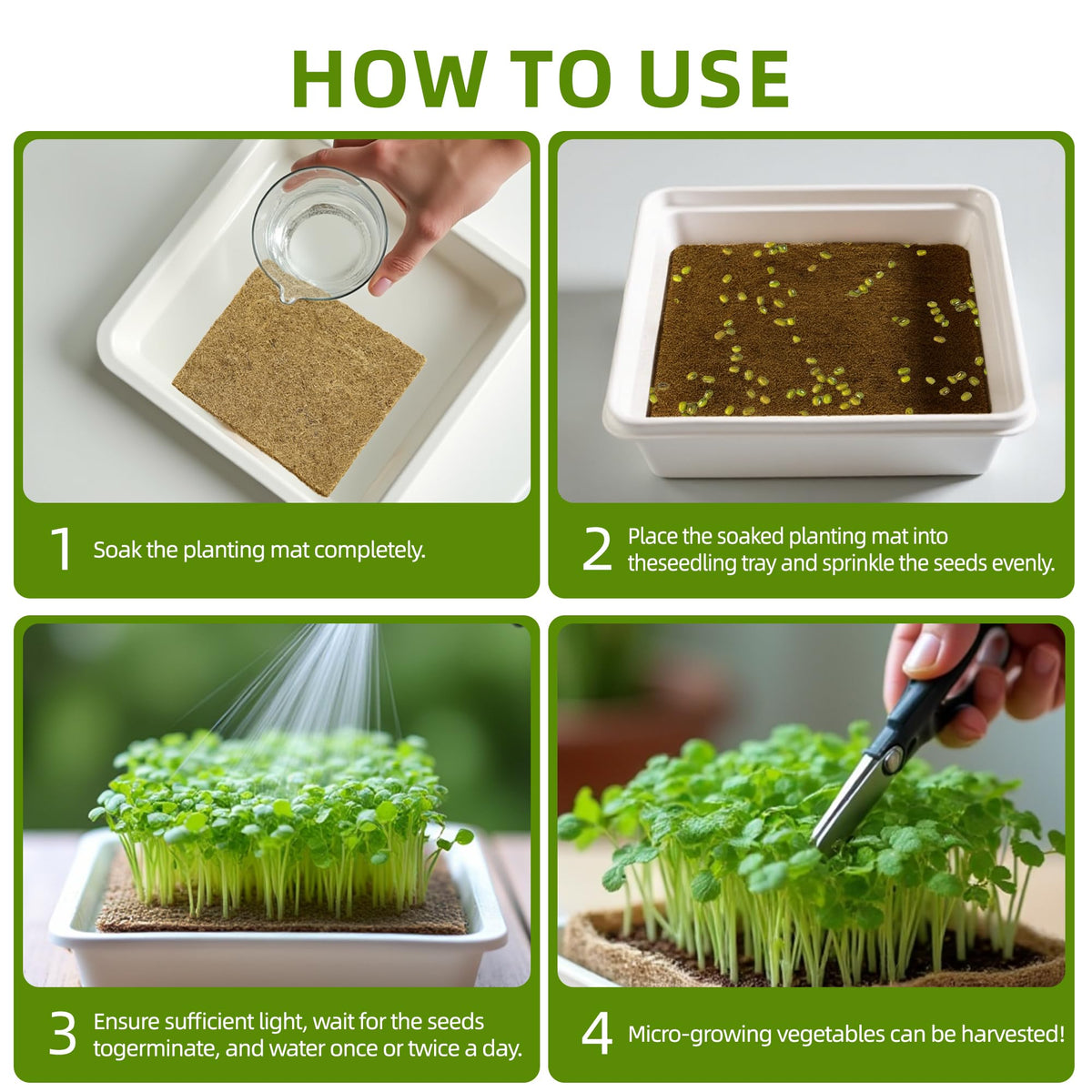 UCandy hydroponic grow pad for microgreens supporting germination