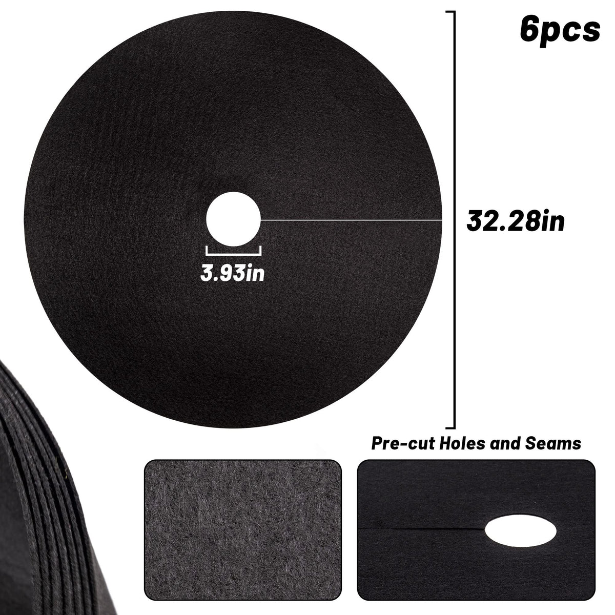 UCandy non-woven mulch ring with breathable fabric preserves soil moisture.