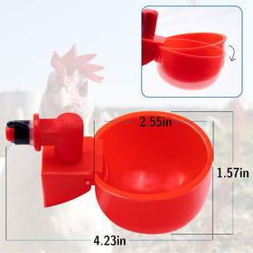 Easy installation UCandy waterer cups on buckets or PVC pipes