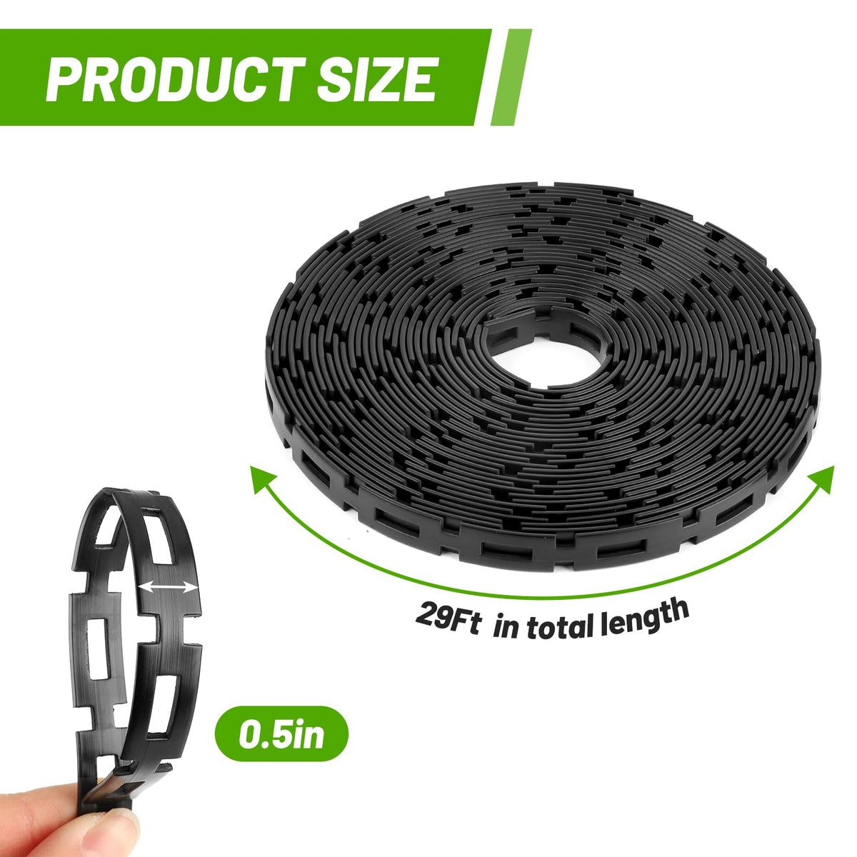 UCandy quick wrap tree tie enables tool free fast securing around stakes.