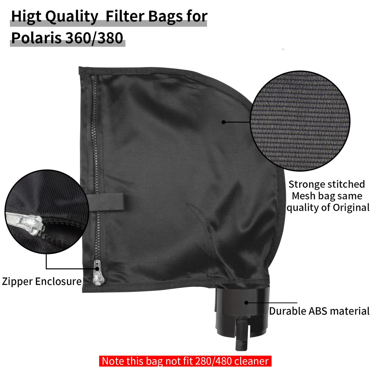 UCEDER anti-rust zipper bag keeps opening smooth during cleaning.