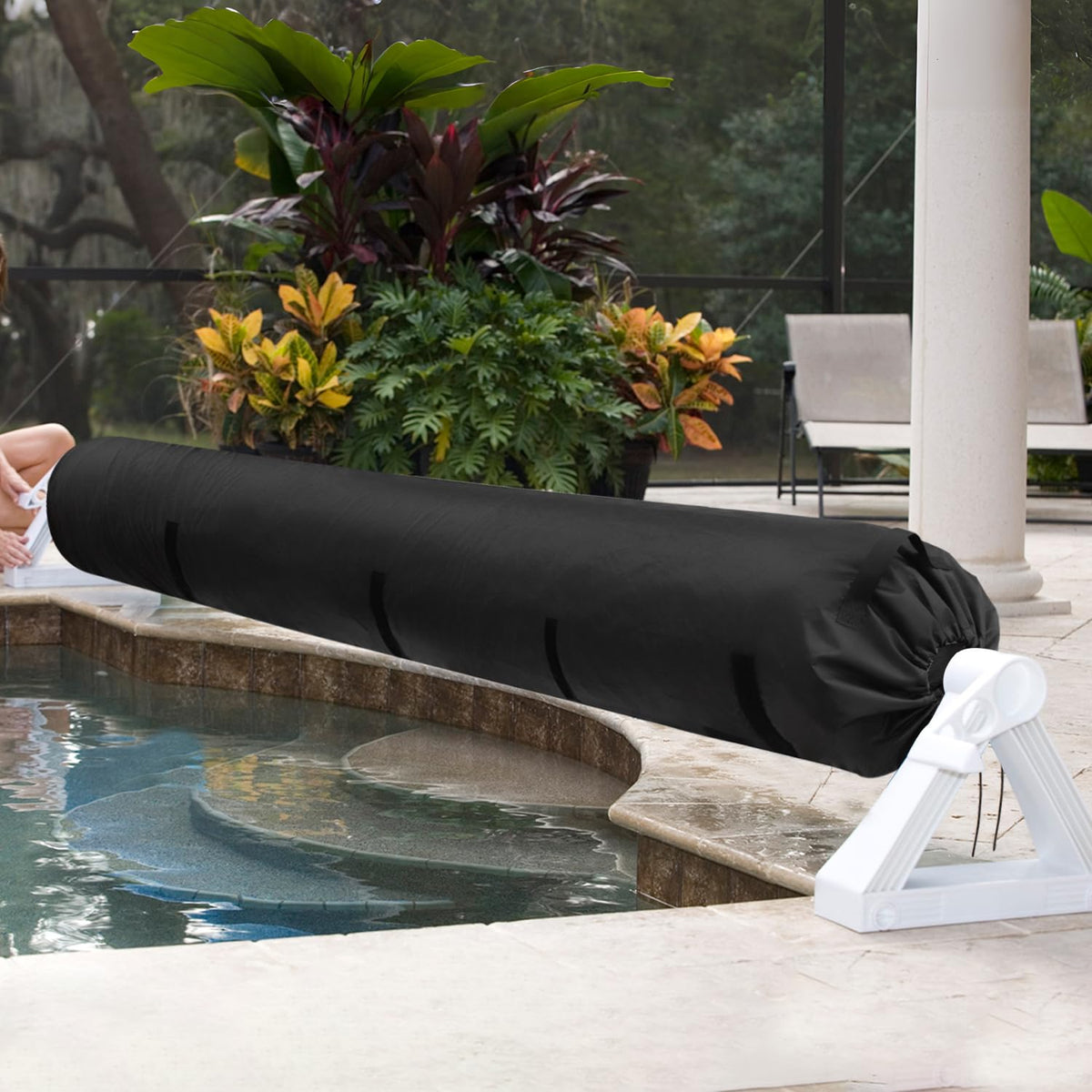 UCEDER pool solar reel cover 16ft fits both above-ground and inground pools.