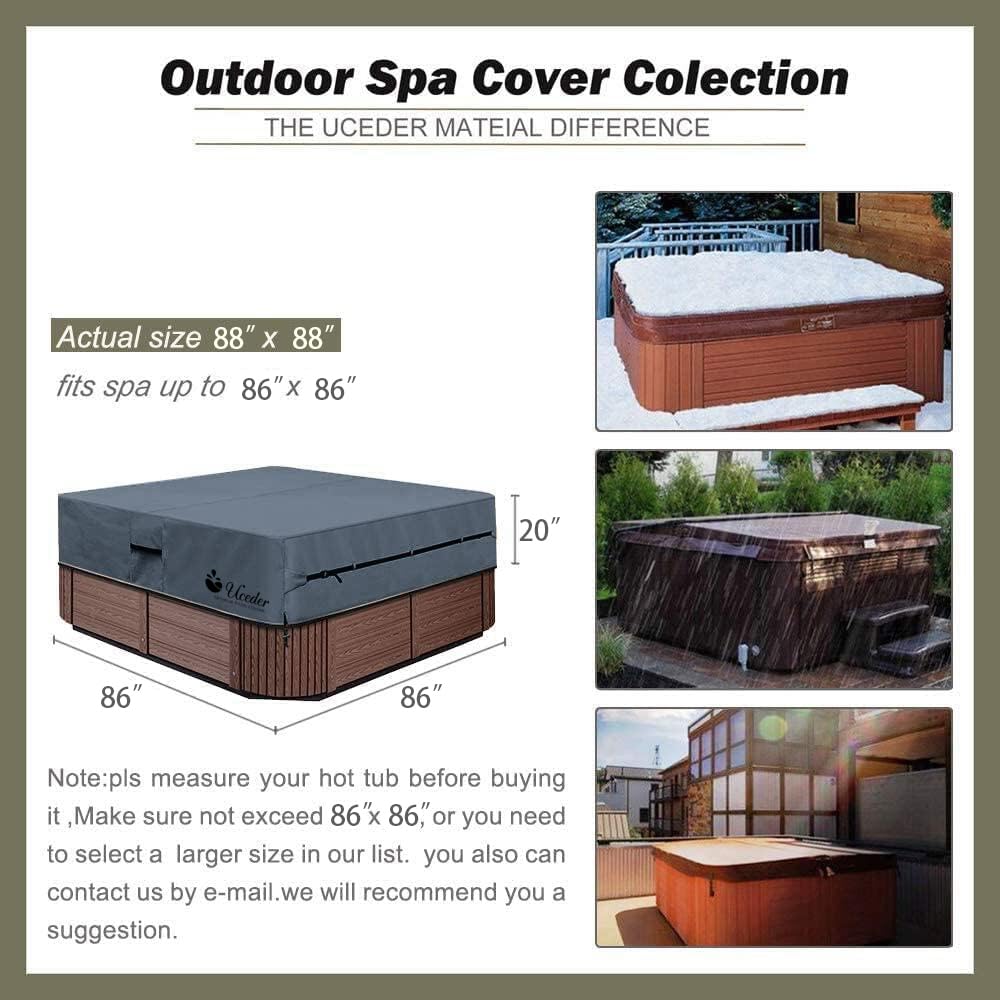 UCEDER hot tub cover side vent design promotes airflow and moisture control