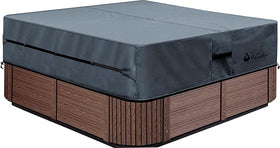 UCEDER waterproof hot tub cover top view protects spa from debris and weather