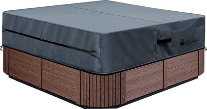 UCEDER waterproof hot tub cover top view protects spa from debris and weather