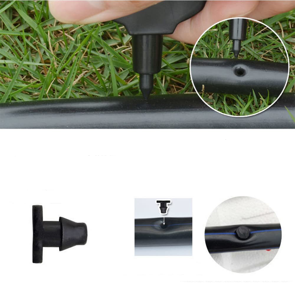 UCLEVER 1/4-inch tube end cap ready for garden use and leak prevention.