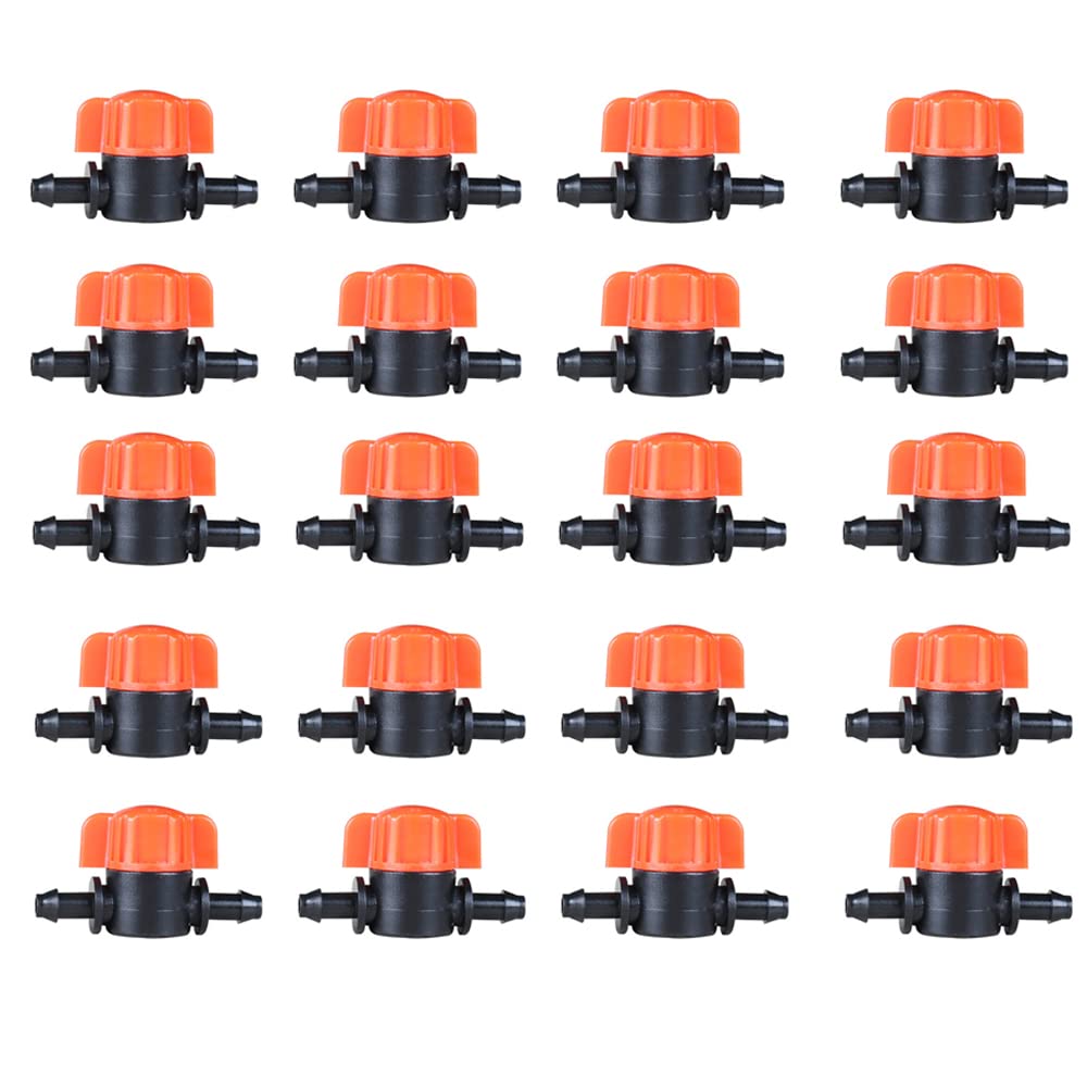 UCLEVER barb shut-off valve 1/4in close-up for precise irrigation control.