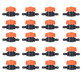UCLEVER barb shut-off valve 1/4in close-up for precise irrigation control.