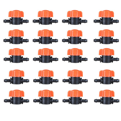 UCLEVER barb shut-off valve 1/4in close-up for precise irrigation control.