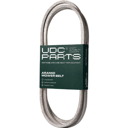 UDC Mower Belts 041-1470-00 deck belt front view shows aramid-core construction.